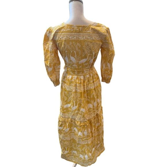 Beyond by Vera 1878 Poppy HARMONY GOLD Maxi Dress M - Picture 6 of 9